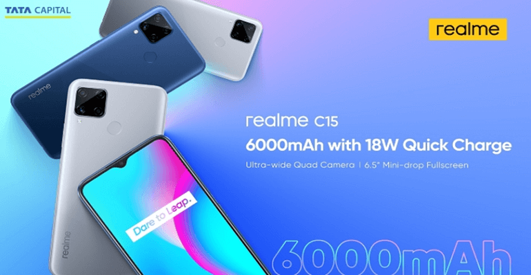 Realme C15 with Helio G35 SoC, Quad Cameras, 6,000mAh Battery launched