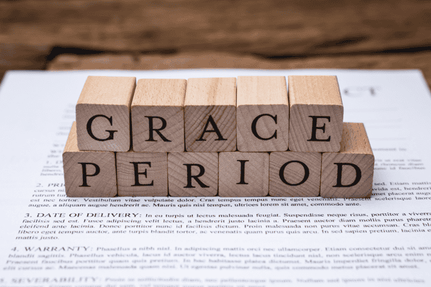 What is a grace period in a loan?